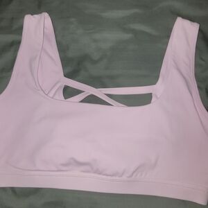 Pink Crisscross Sports Bra